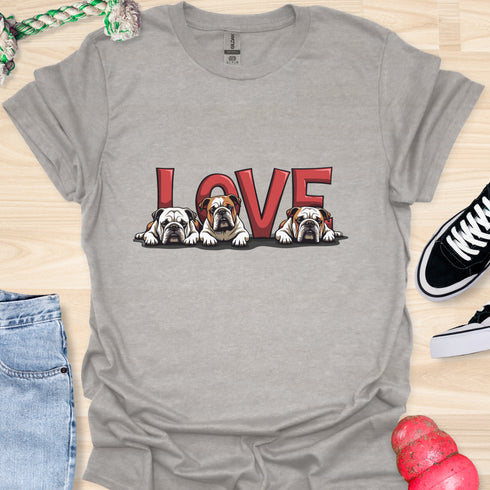 Love is a four legged word - V1 - Cute Dogs T-Shirt